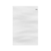 Back of a customizable white golf towel with a "your image or design" placeholder on a white background.