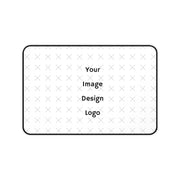 Customizable desk mat image with a "your image here" placeholder on a white background.