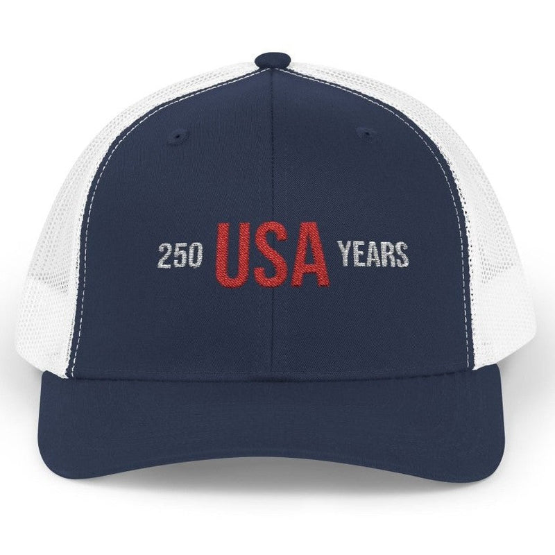 "250 Years USA" Embroidered Snapback Trucker Hat Cap - Hats | The Party Framework