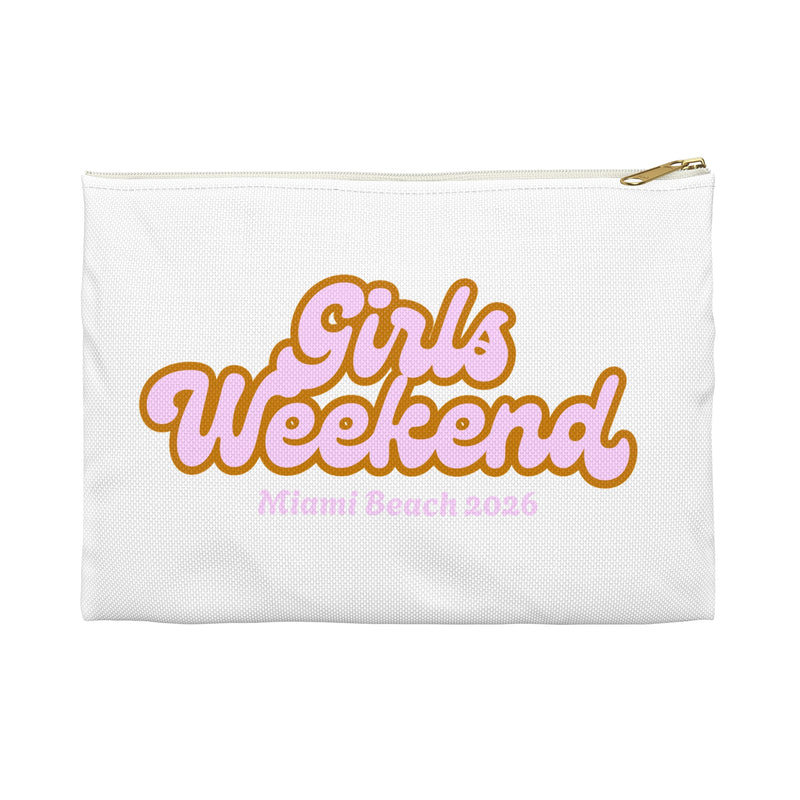 Girls Weekend Retro Accessory Pouch Customizable City & Year