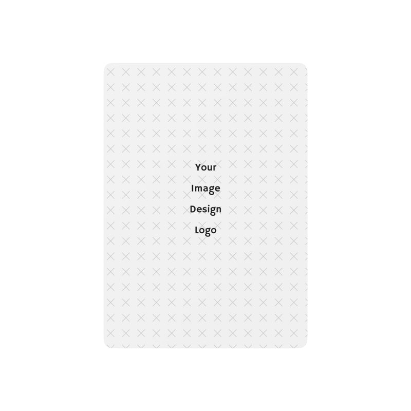 Customizable deck of playing cards showing the top of deck on a white background.