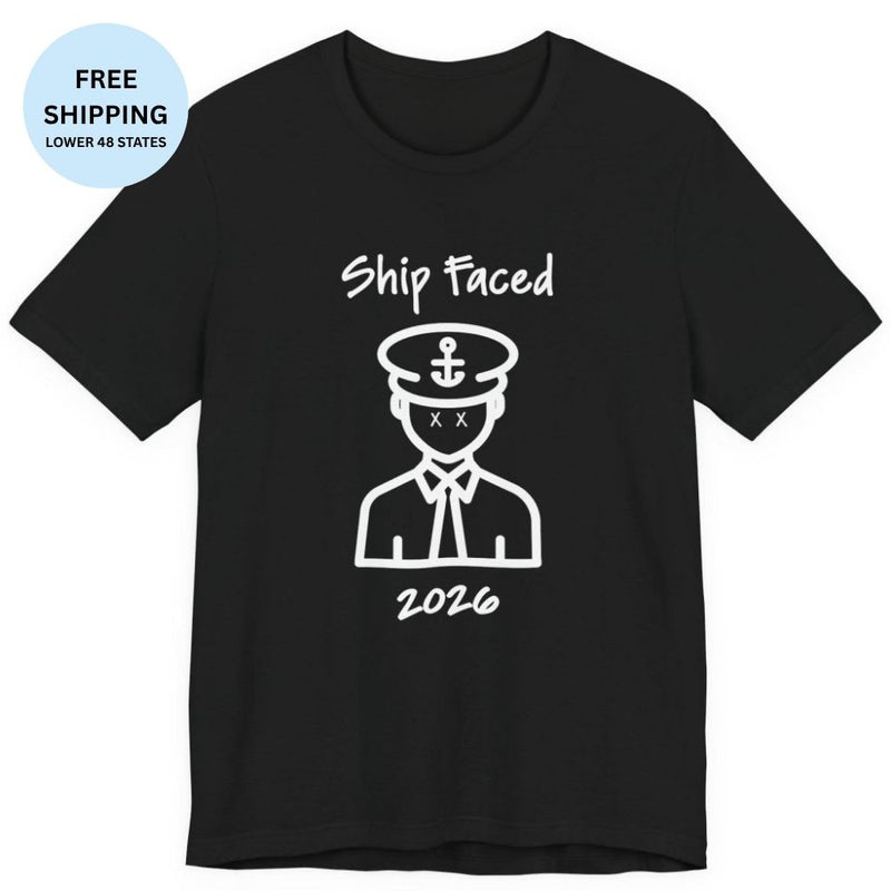 Ship Faced Funny Cruise T-Shirt | White Print