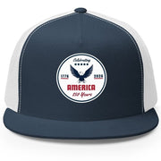"Celebrating America 250 Years" Flat Bill Trucker Hat Cap - Hats | The Party Framework