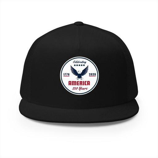 "Celebrating America 250 Years" Flat Bill Trucker Hat Cap - Hats | The Party Framework