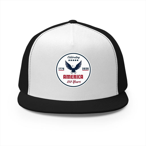 "Celebrating America 250 Years" Flat Bill Trucker Hat Cap - Hats | The Party Framework