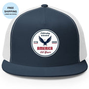 "Celebrating America 250 Years" Flat Bill Trucker Hat Cap - Hats | The Party Framework