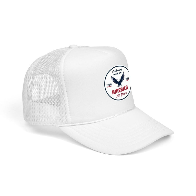 "Celebrating America 250 Years" Foam Trucker Hat Cap - Hats | The Party Framework