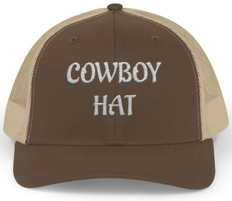 "Cowboy Hat" Embroidered Snapback Trucker Hat Cap - Hats | The Party Framework
