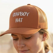 "Cowboy Hat" Embroidered Snapback Trucker Hat Cap - Hats | The Party Framework