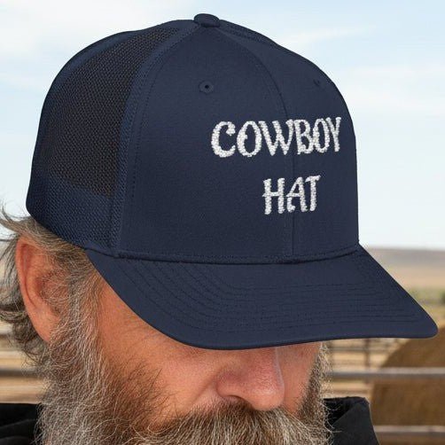 "Cowboy Hat" Embroidered Snapback Trucker Hat Cap - Hats | The Party Framework