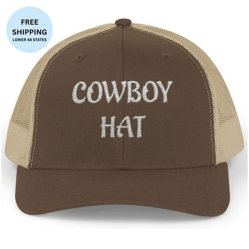"Cowboy Hat" Embroidered Snapback Trucker Hat Cap - Hats | The Party Framework