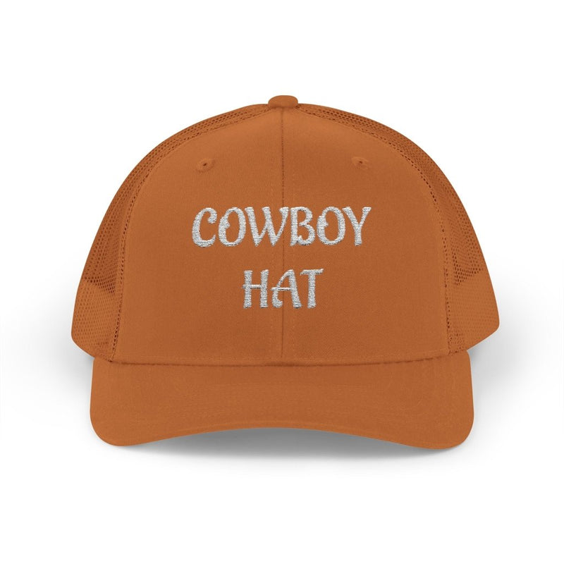 "Cowboy Hat" Embroidered Snapback Trucker Hat Cap - Hats | The Party Framework