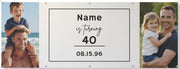 Customizable "[Name] Is Turning [Age]" Horizontal Birthday Banner | Multiple Sizes - Signs & Banners | The Party Framework