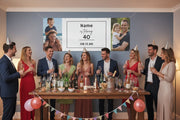 Customizable "[Name] Is Turning [Age]" Horizontal Birthday Banner | Multiple Sizes - Signs & Banners | The Party Framework