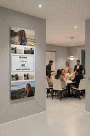 Customizable "[Name] Is Turning [Age]" Vertical Birthday Banner | Multiple Sizes - Signs & Banners | The Party Framework