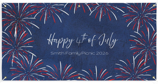 Customizable Patriotic Message On Horizontal Matte Banner | Multiple Sizes - Signs & Banners | The Party Framework