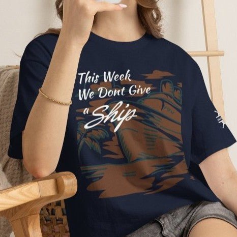 Don't Give A Ship! Personalized Cruise T-Shirt | Custom Sleeve - T-Shirt | The Party Framework
