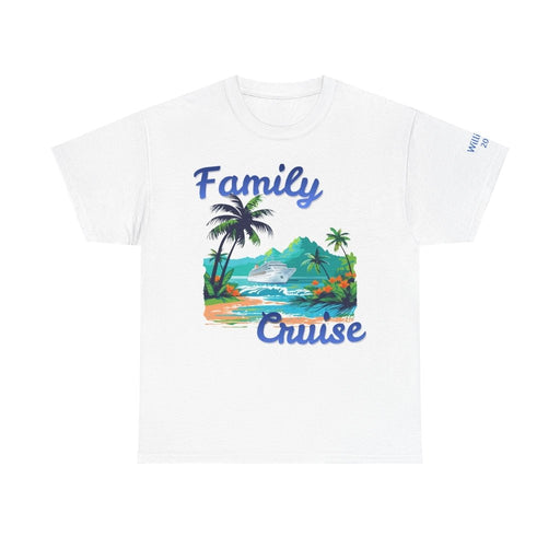 Family Cruise Group T-Shirt | Personalized Name on Shoulder - T-Shirt | The Party Framework