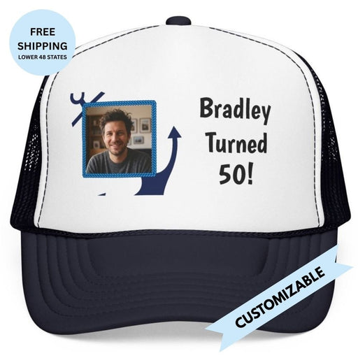 Fully Customizable Cruise Hat with Photo + 3 Lines of Text - Hats | The Party Framework