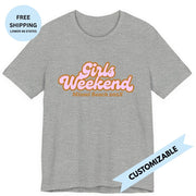 "Girls Weekend" Retro T-Shirt Customizable City & Year - T-Shirt | The Party Framework