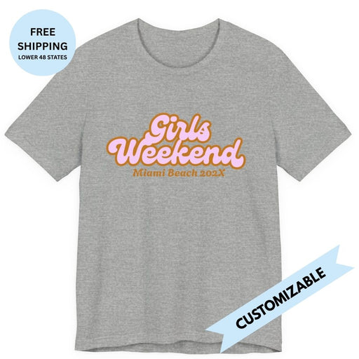 "Girls Weekend" Retro T-Shirt Customizable City & Year - T-Shirt | The Party Framework