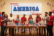 God Bless America Land That I Love Horizontal Matte Banner | Multiple Sizes - Signs & Banners | The Party Framework