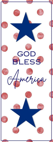 God Bless America Pink Polka Dots Vertical Matte Banner | Multiple Sizes - Signs & Banners | The Party Framework