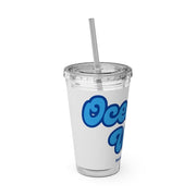 "Ocean Vibes" Customizable Family or Group 16oz Tumbler with Straw - Drinkware | The Party Framework