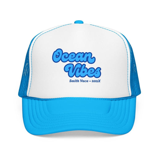 "Ocean Vibes" Customizable Family or Group Cruise Trucker Hat - Hats | The Party Framework