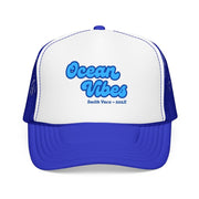 "Ocean Vibes" Customizable Family or Group Cruise Trucker Hat - Hats | The Party Framework