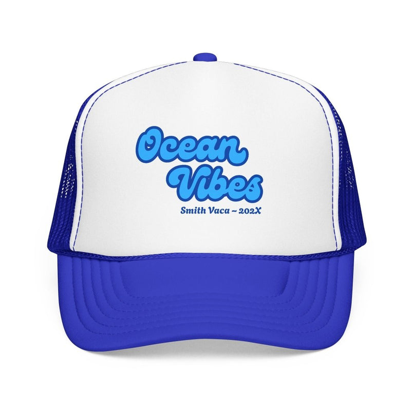 "Ocean Vibes" Customizable Family or Group Cruise Trucker Hat - Hats | The Party Framework