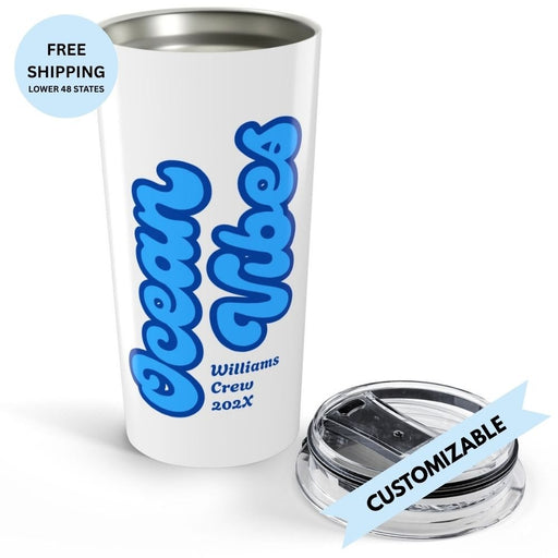 "Ocean Vibes" Customizable Group or Family Cruise Tumbler 20oz - Drinkware | The Party Framework