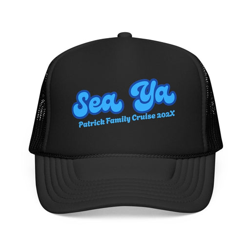 "Sea Ya" Customizable Family or Group Cruise Trucker Hat - Hats | The Party Framework