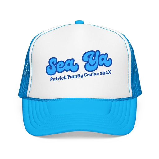 "Sea Ya" Customizable Family or Group Cruise Trucker Hat - Hats | The Party Framework