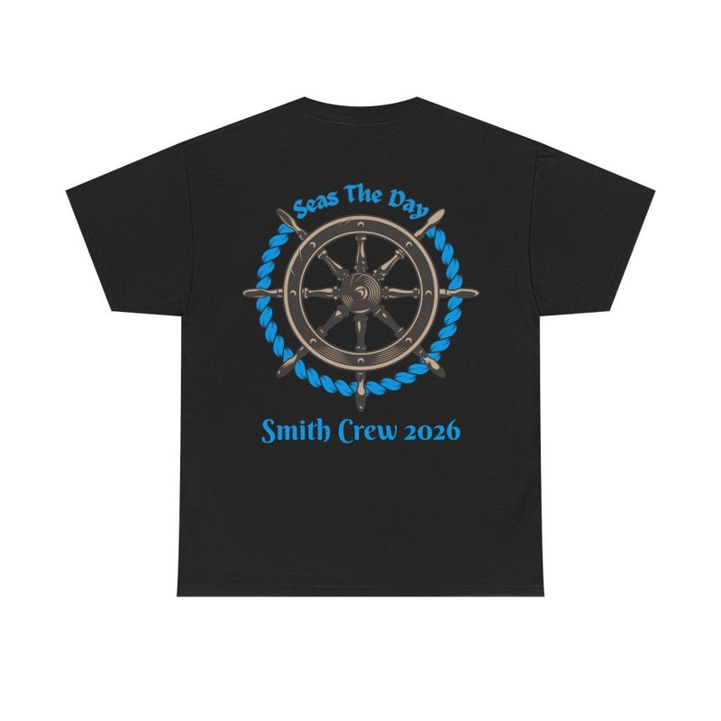 Seas the Day Cruise T-Shirt | Customizable Family Name on Back - T-Shirt | The Party Framework