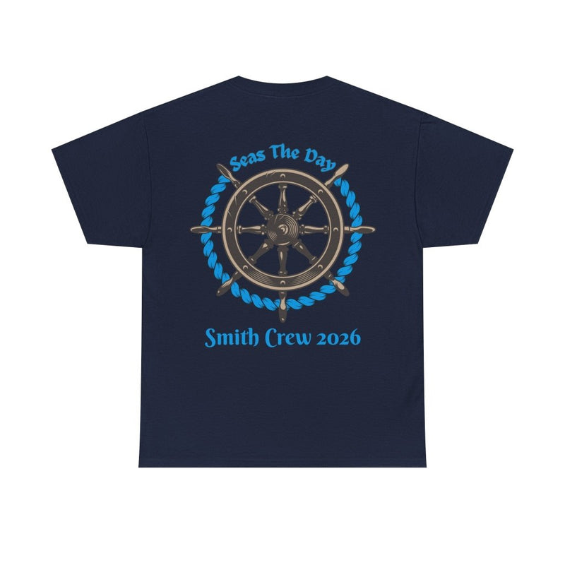 Seas the Day Cruise T-Shirt | Customizable Family Name on Back - T-Shirt | The Party Framework