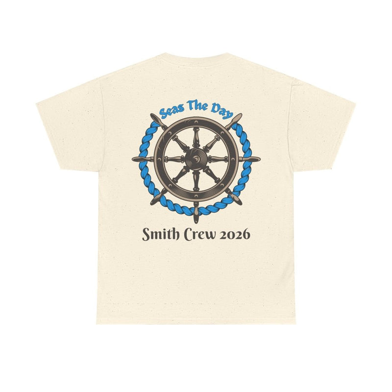 Seas the Day Cruise T-Shirt | Customizable Family Name on Back - T-Shirt | The Party Framework