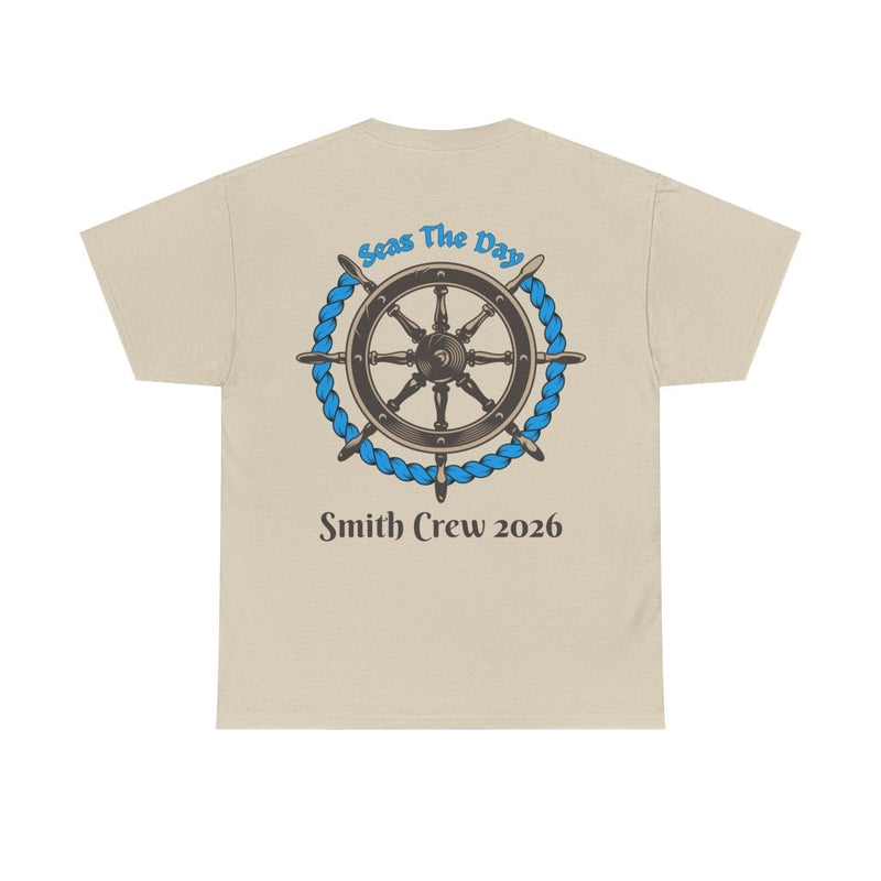 Seas the Day Cruise T-Shirt | Customizable Family Name on Back - T-Shirt | The Party Framework