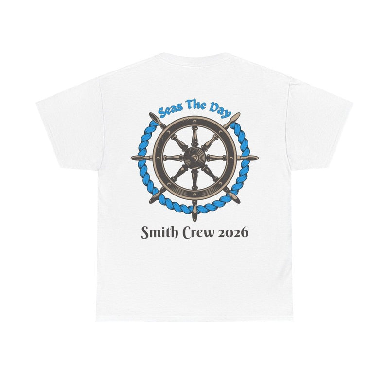 Seas the Day Cruise T-Shirt | Customizable Family Name on Back - T-Shirt | The Party Framework