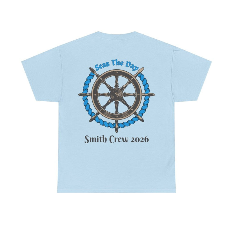 Seas the Day Cruise T-Shirt | Customizable Family Name on Back - T-Shirt | The Party Framework