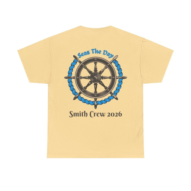 Seas the Day Cruise T-Shirt | Customizable Family Name on Back - T-Shirt | The Party Framework