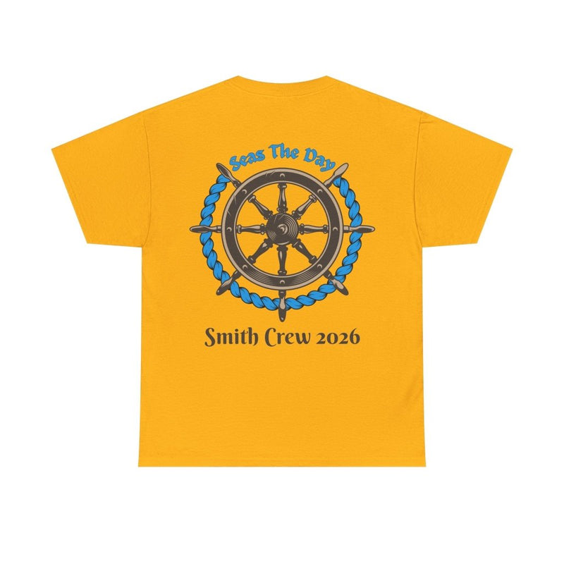 Seas the Day Cruise T-Shirt | Customizable Family Name on Back - T-Shirt | The Party Framework