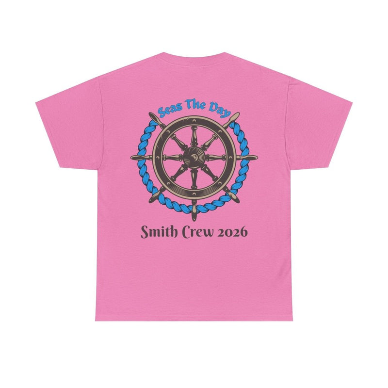 Seas the Day Cruise T-Shirt | Customizable Family Name on Back - T-Shirt | The Party Framework