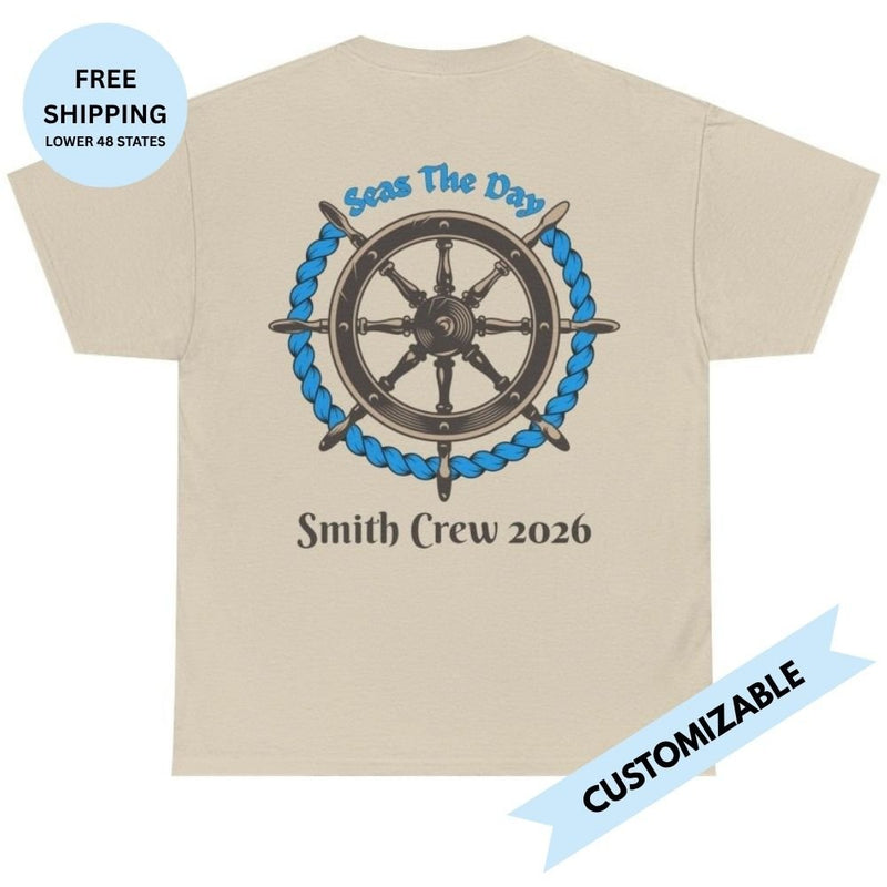 Seas the Day Family or Group Cruise T-Shirt Customizable - T-Shirt | The Party Framework