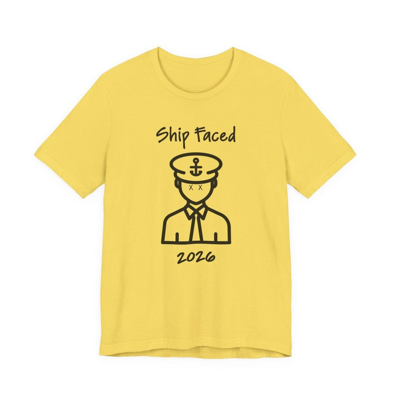 Ship Faced Funny Cruise T-Shirt | Black Print - T-Shirt | The Party Framework