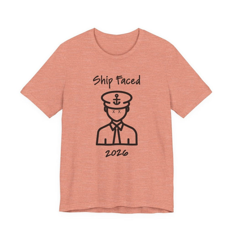 Ship Faced Funny Cruise T-Shirt | Black Print - T-Shirt | The Party Framework