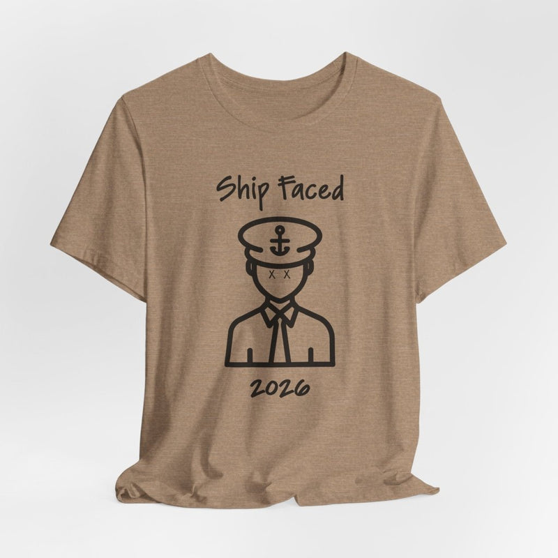 Ship Faced Funny Cruise T-Shirt | Black Print - T-Shirt | The Party Framework