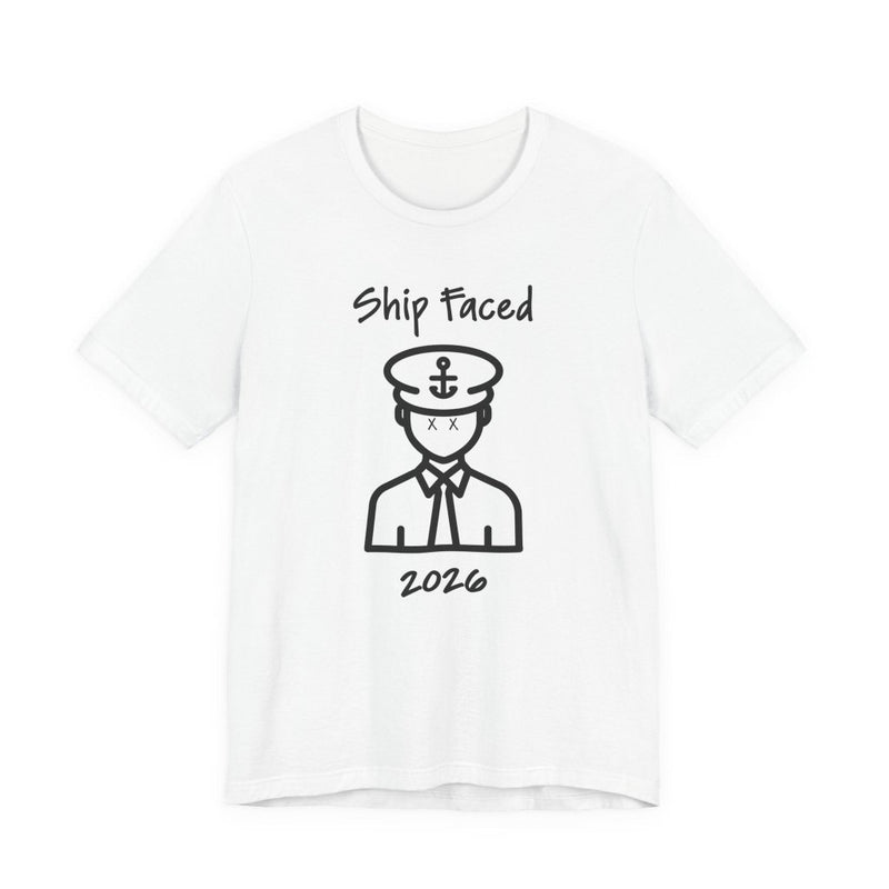 Ship Faced Funny Cruise T-Shirt | Black Print - T-Shirt | The Party Framework