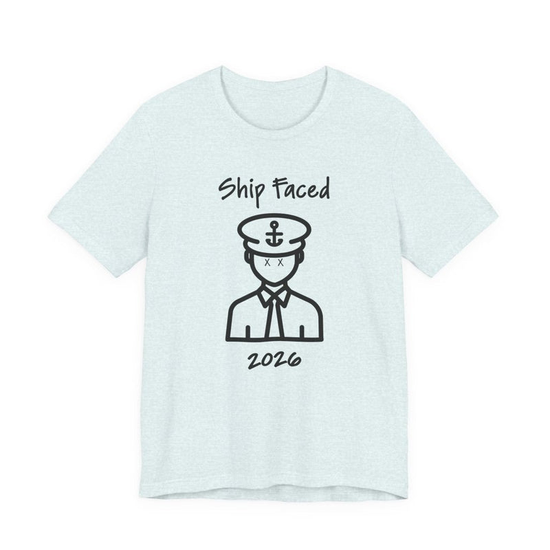 Ship Faced Funny Cruise T-Shirt | Black Print - T-Shirt | The Party Framework