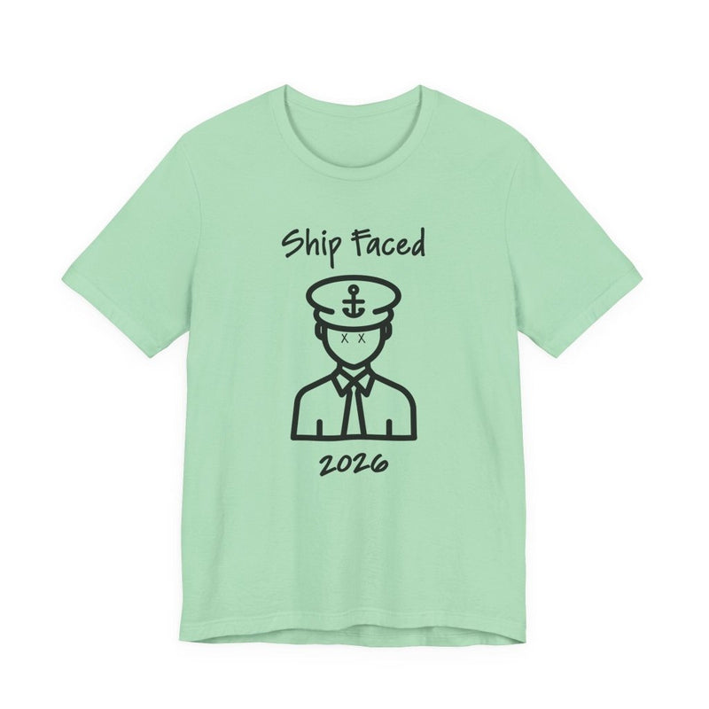 Ship Faced Funny Cruise T-Shirt | Black Print - T-Shirt | The Party Framework